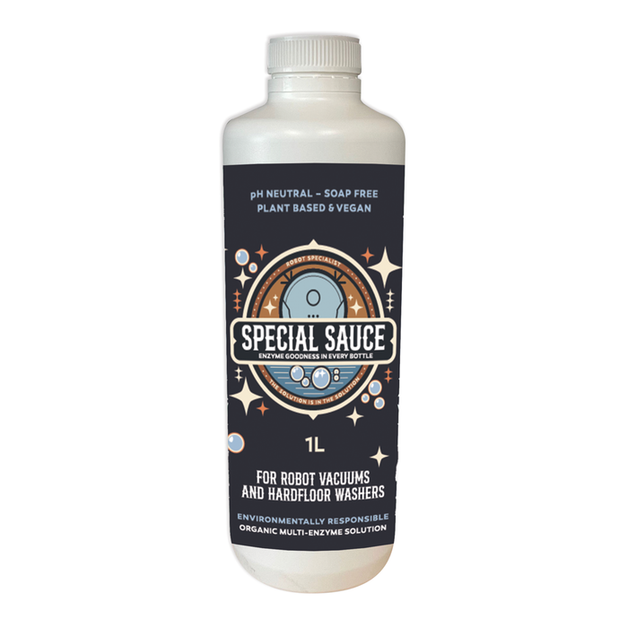 Special Sauce Organic Multi-Enzyme Cleaning Solution for all Robot Vacuums & Hard Floor Washers 1L