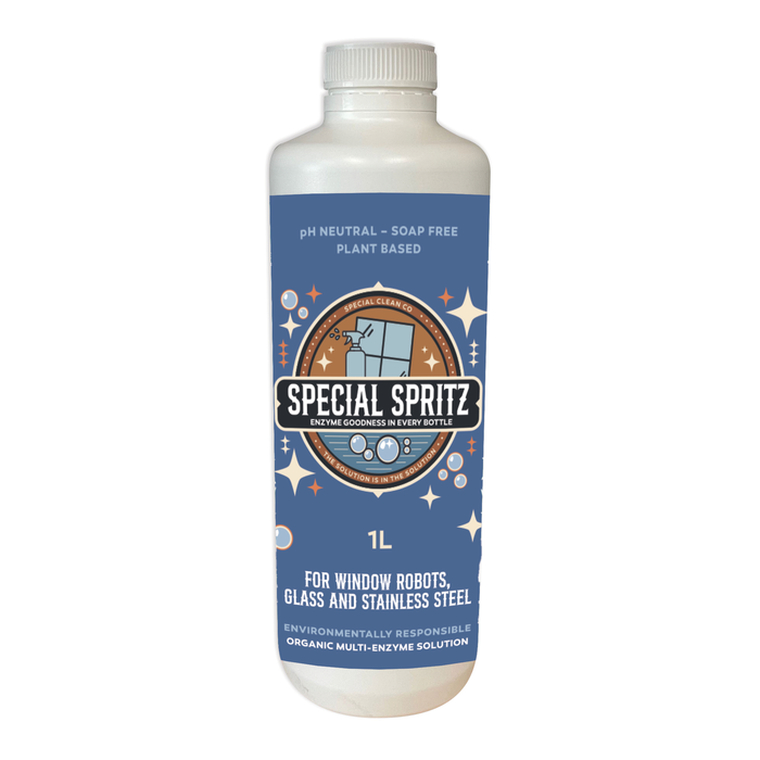 Special Spritz Organic Multi-Enzyme Cleaning Solution for all Robot Window Cleaners, Glass & Stainless Steel 1L